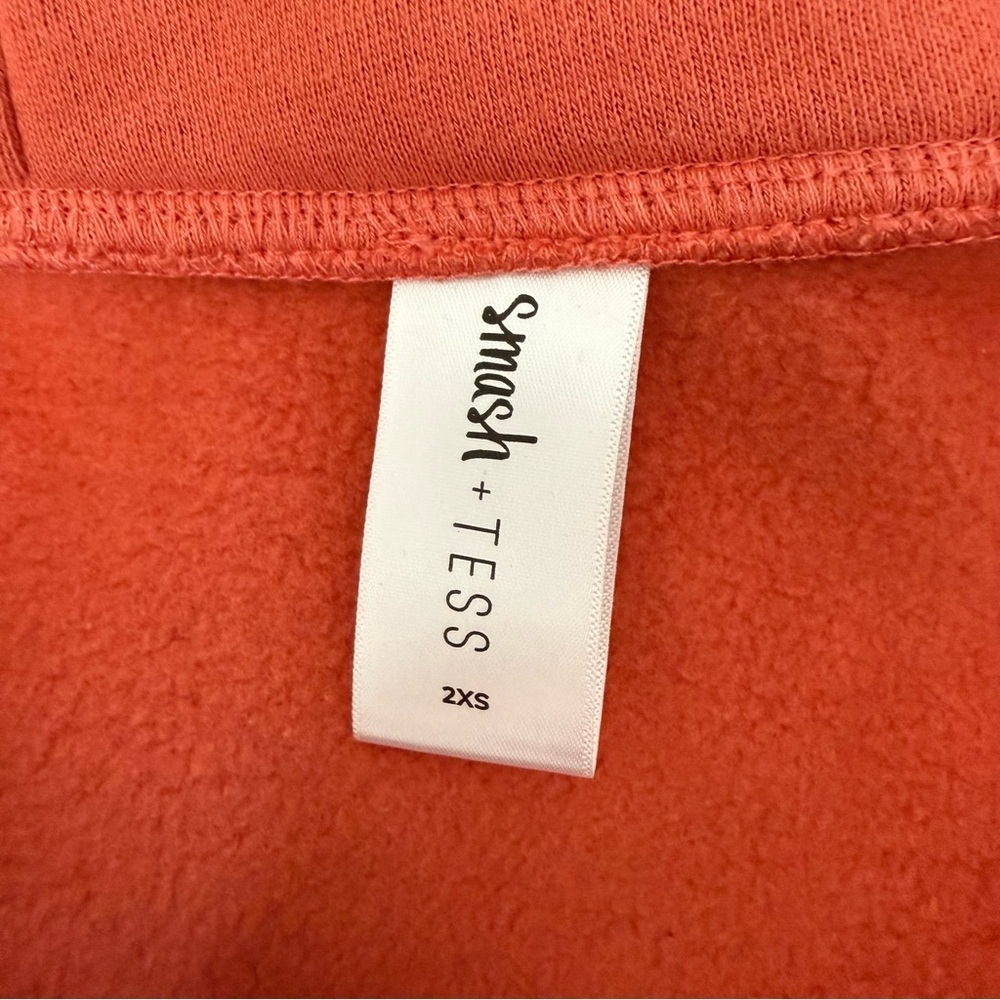 SMASH + TESS Set of Ava Zip Up Hoodie & Wide Leg Pant size 2XS - Burnt Sienna - Picture 8 of 17